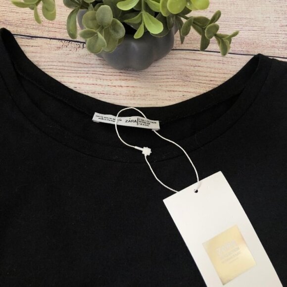 NWT Zara Collection Woman/Basic Crop Tee Size M - Picture 2 of 4